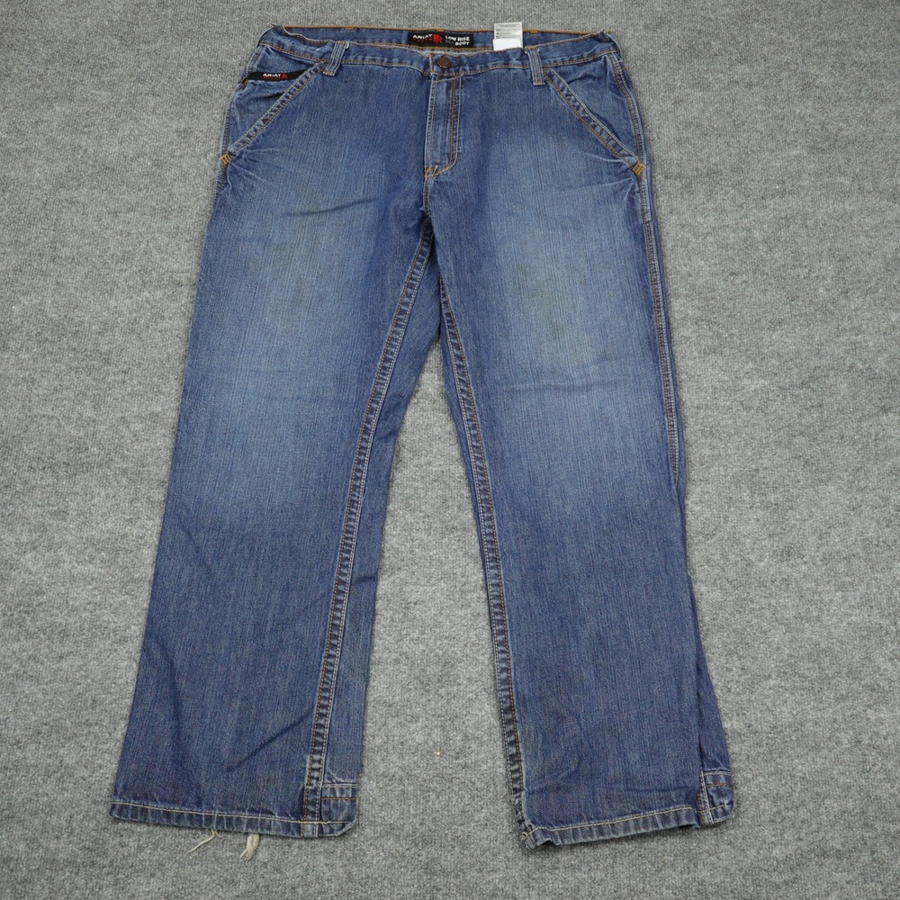 Ariat Jeans Mens 38x32 Blue FR M4 Boot Low Rise Flame Resistant Carpenter Denim